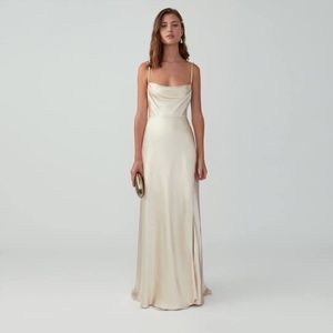 Fame and Partners Champagne Prom Dress